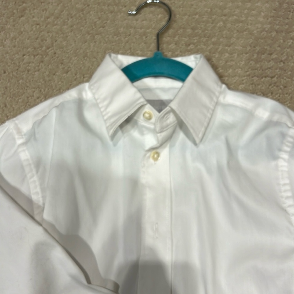Nordstroms boys white button down shirt